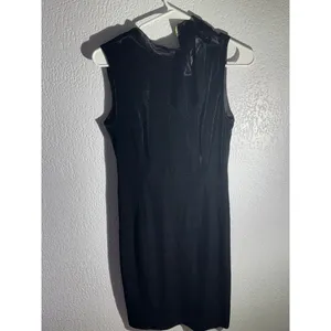 Calvin Klein Black Velvet Zip Dress | Size 6 | NWT | MSRP $134 thumbnail 5