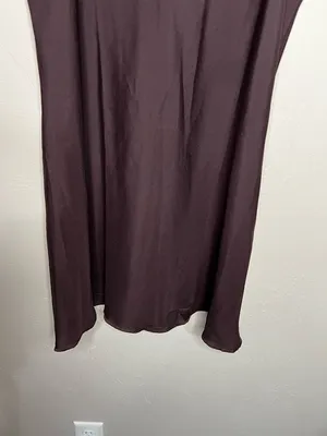 Anna Sui Vintage Chocolate Brown Sheer Spaghetti Strap Slip Mini Dress Y2K 90s thumbnail 4