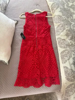 Lulus Mini Dress Red Lace thumbnail 7