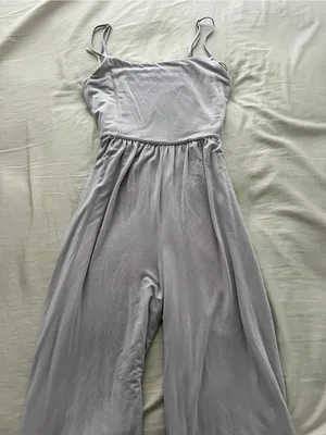 Aritzia Wilfred Light Gray Wide-Leg Jumpsuit thumbnail 3
