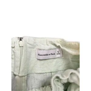 Abercrombie & Fitch Women's Small Linen Paperbag Shorts Mint Green 3 inch inseam thumbnail 4