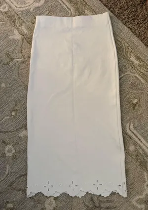 Eyelet Cream Maxi Skirt thumbnail 1