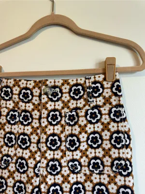 Anthropologie Maeve Colette Cropped Wide Leg Pants Mod Floral Womens 25 thumbnail 6