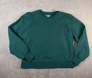 molly yeh green crew neck puff sleeve‎ sweatshirt m thumbnail 1