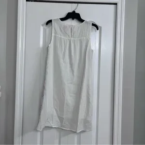 Skies Are Blue womens embroidered sleeveless cotton mini dress white small beach thumbnail 4