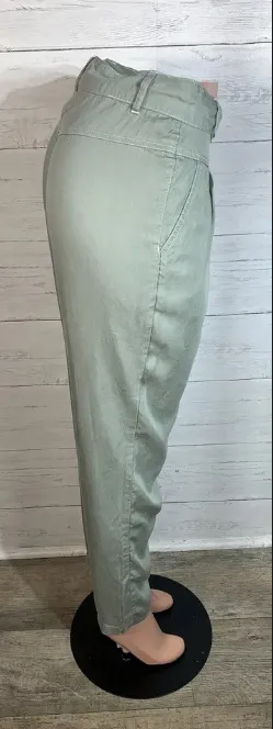 Gianni Bini green pleated tencel pants size Small high rise thumbnail 5