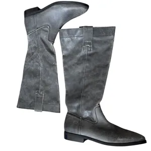 Steve Madden Bryson Distressed Grey Leather Tall Knee High Boots Size 6.5 NEW thumbnail 7