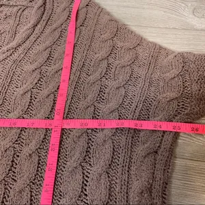 Free people easy cable v neck‎ sweater mushroom thumbnail 6