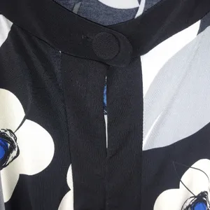 Maurices 1X Black Blue Flowers Top Plus thumbnail 3