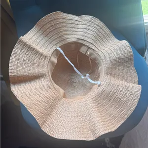 Elegant Tan Sun Hat with Bow thumbnail 4