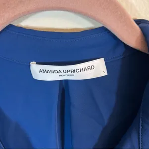 Amanda Uprichard NWT Leslie Blouse in Blue Women’s Size Small MSRP $268‎ thumbnail 4