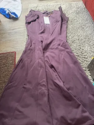 NWT Quince Classic‎ Purple Ultra-Stretch Ponte Short Sleeve Midi Dress Sz S thumbnail 11