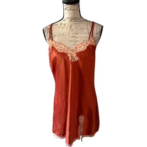 Victoria's Secret Vintage Satin Lace Nighty Slip Dress Large SEE MEASUREMENTS thumbnail 2
