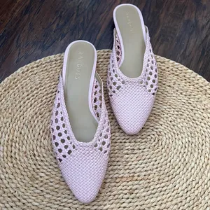 Talbots Edison pink woven mules thumbnail 2
