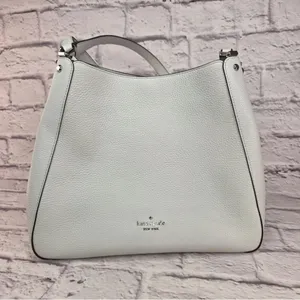 Kate Spade Leila Triple Medium Compartment Leather Shoulder Purse Lime Sherbert thumbnail 4