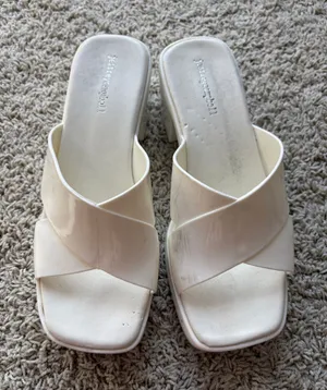Jeffrey Campbell Bubblegum Platform Sandals Size 9 White Mod Y2K 1960s Retro thumbnail 1