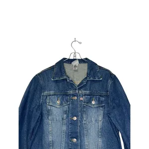 Anne Klein Women's Jacket Trucker Denim‎ Jeans Pocket Flap Button Up Blue Small thumbnail 4
