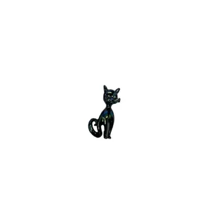 IRIDESCENT CAT Brooch Mid Century Modern brooch Carnival Pin Jewelry 50’s/60’s thumbnail 2