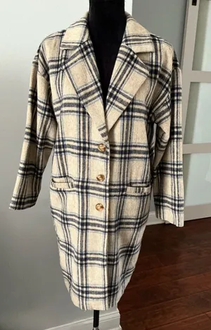 Lightweight coat/ long jacket for spring🌷 Black thumbnail 1