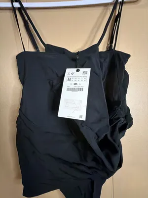 Zara Asymmetrical Draped Bodysuit thumbnail 3