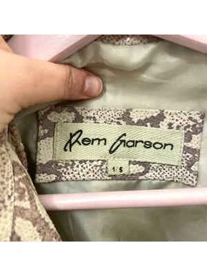 Y2K Vintage Rem Garson Leather Snakeskin Tan Jacket Size S Animal Print thumbnail 5