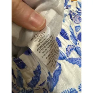 Hill House Linen Paz Tiered Ruffle‎ Skirt in Blue Shell Mosaic Size TN (XXXS) thumbnail 5