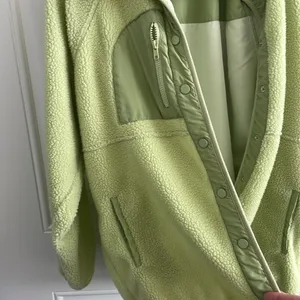 Staccato Women’s Neon Green Fuzzy Button Jacket w/ 3 Pockets - Size Medium thumbnail 2