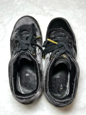 NIKE Air Force 1 AF1 Low Black Velvet Youth 4.5 Women’s 6 Lux Streetwear Sneaker thumbnail 10