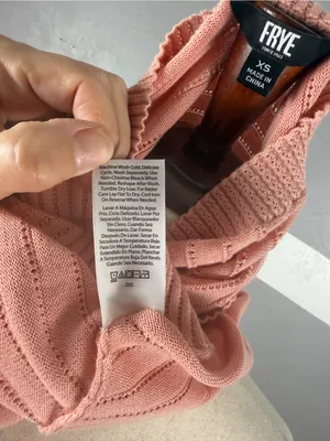 Frye Short Sleeve Crewneck Sweater - Dusty Pink thumbnail 5