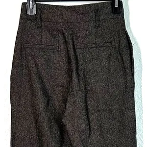 2 Pants Trouser Alice + Olivia Herringbone Wool 31"in Dark Academia Old Money thumbnail 9