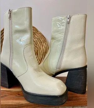 Free People Ruby Shine Platform Boot in White Size 38.5 thumbnail 8