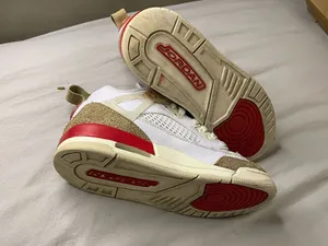 Kids size 3.5 Nike Jordan Spizike Low White Fire Red Desert Camo Men Casual Shoes thumbnail 7