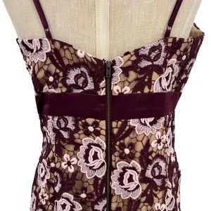 Bardot Dalia Lace Midi Dress Crochet Asymmetric Hem Purple Size US 8‎ thumbnail 11