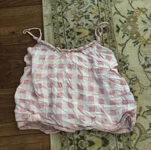 GUC SoHo Apparel Pink Plaid Pajama 2 Piece Tank Top And Pant Set thumbnail 1