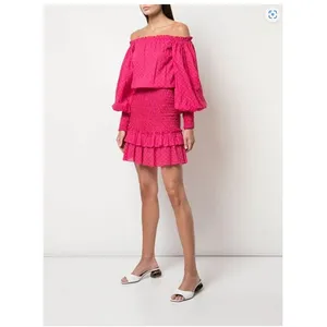 Alexis Marilena Smocked Off-shoulder Blouson-sleeve Dress Size‎ XS thumbnail 7