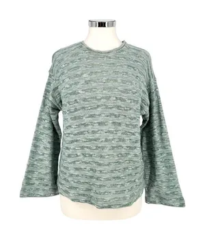 Madewell Blue Horizon Stripe Knit Light Sweater Wide Sleeve Size XS NWT thumbnail 1