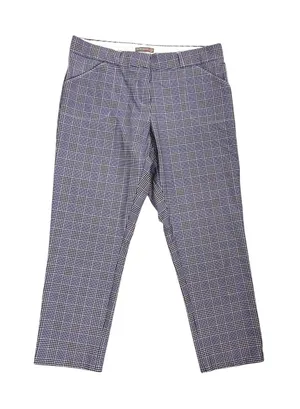 Peter Millar Wicking Crop Ankle Golf Pants Blue Plaid Casual Trousers Size 6 thumbnail 1