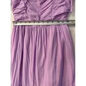 Universal Threads Lavender Purple Tiered Maxi Dress Womens XS Smocked Puff Sleeve thumbnail 4