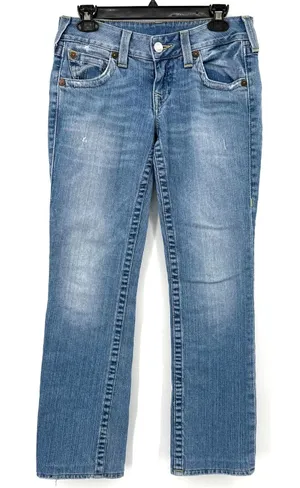 True Religion Size 29 Billy Style Bootcut Blue‎ Jeans Denim Pants Button Pockets thumbnail 1