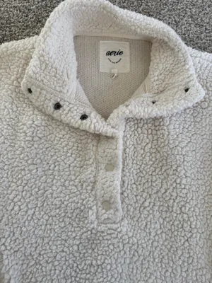 Aerie Cloud Sherpa Oversized Pullover Size XS thumbnail 4