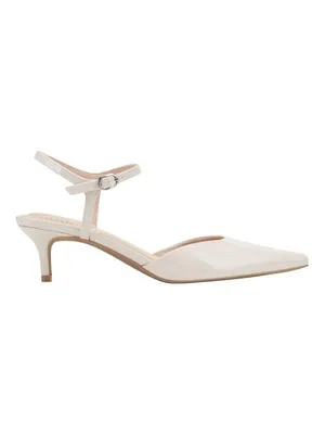 NWT Bandolino Rose Pointed Toe Kitten Heel Pump BNROSE3 Ivory Off White 8M thumbnail 6