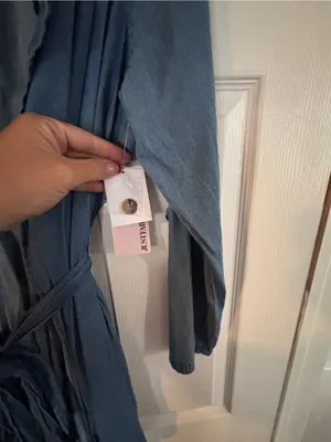 JustFab Light Blue Denim Shirt Jacket thumbnail 5