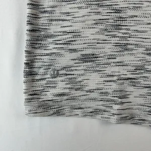 Lululemon Athletica Space Dye Relaxed‎ Fit Short Sleeve Top Size 8 White Black thumbnail 7
