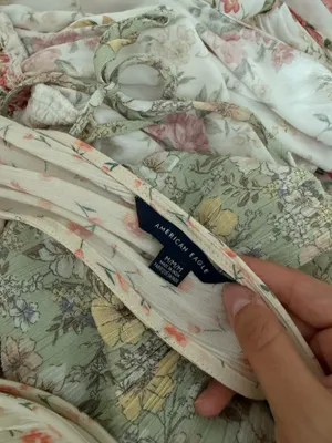 American Eagle floral romper cream thumbnail 5