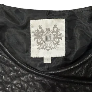 Dawn Levy Black Quilted Genuine Leather Moto Jacket Size Small thumbnail 3
