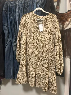 Leopard print dress Tan Size L thumbnail 1
