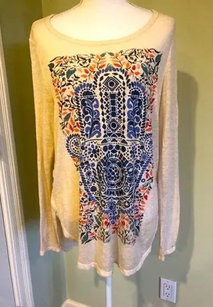 Hamsa long sleeve top thumbnail 1