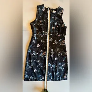 VINTAGE 90s Y2K Women’s Mini Sleeveless‎ Navy Floral Dress Size 11/12 thumbnail 6