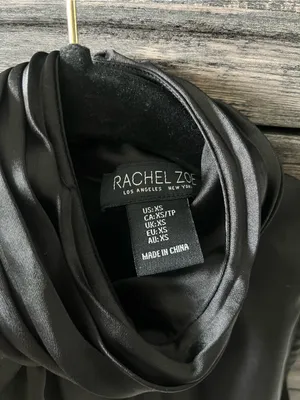Rachel Zoe black satin top size XS thumbnail 2