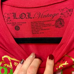 L.O.L. Vintage Red Naughty List Tee Sz S thumbnail 2